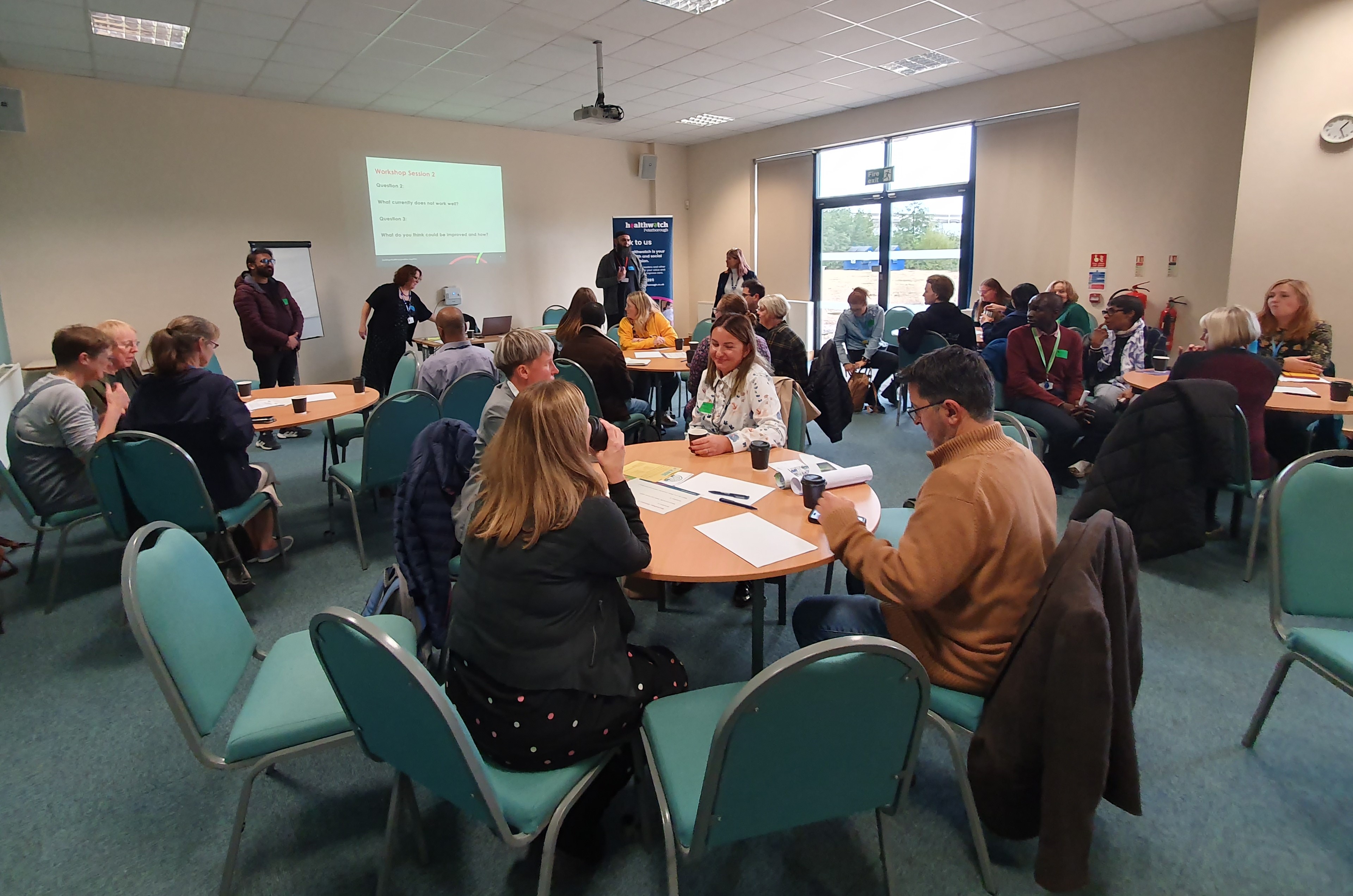 Delegates take part in a health inequalities workshop