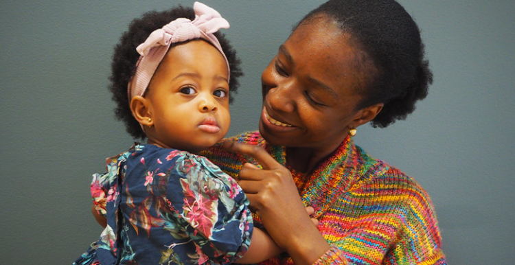 Eunice with her daughter 